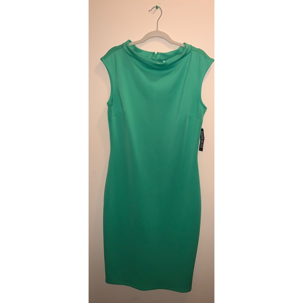Green dress.     knee length     Professional
